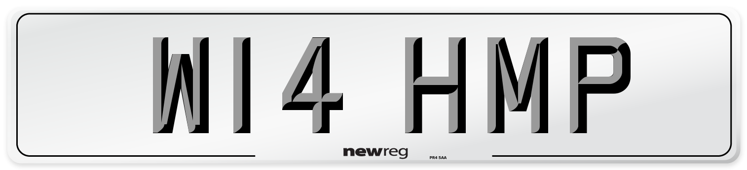 W14 HMP Number Plate from New Reg